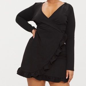 Black dress with ruffles